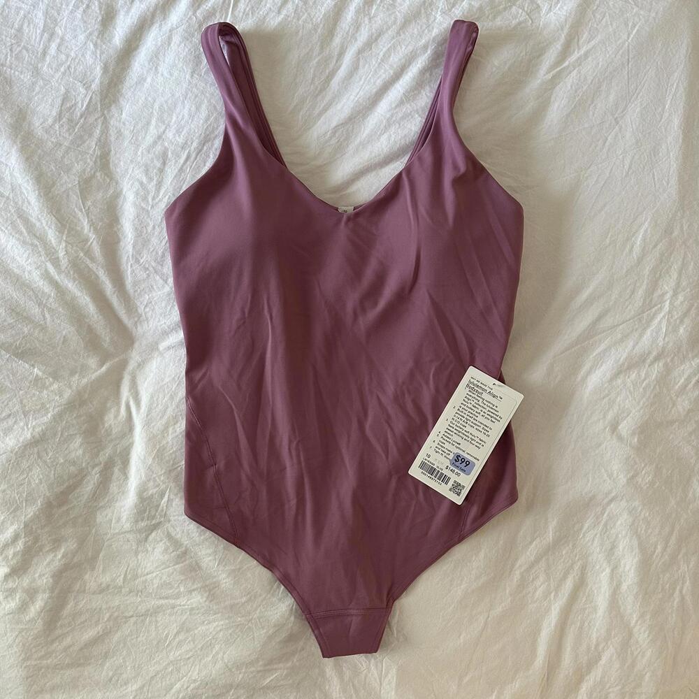 Lululemon Align Bodysuit Velvet Dust Pink - Size 10 - NWT
